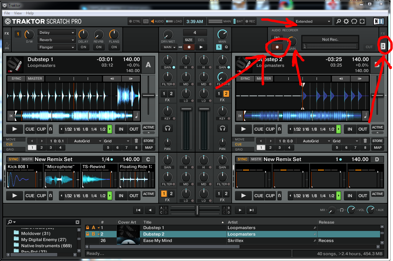 how to record on traktor pro 2